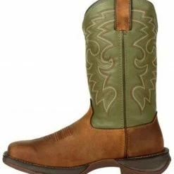Durango Rebel Men's Coffee & Cactus Western Boots - Square Toe -Durango Shop 036N53 7163 P3