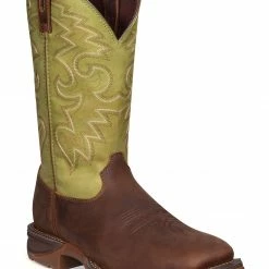 Durango Rebel Men's Coffee & Cactus Western Boots - Square Toe