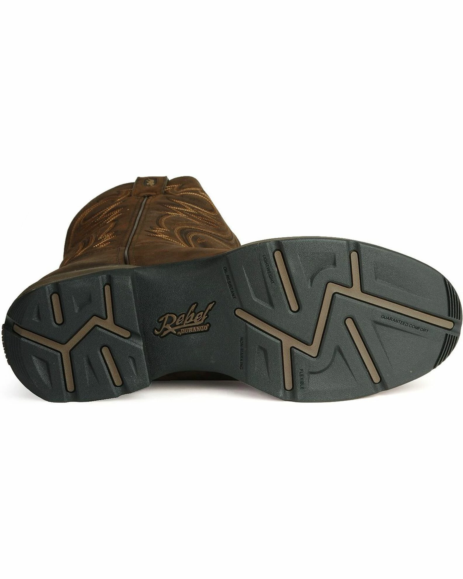 Durango Men's Rebel Round Toe Western Boots Chocolate 5 Durango Men's Rebel Round Toe Western Boots Chocolate - Image 5