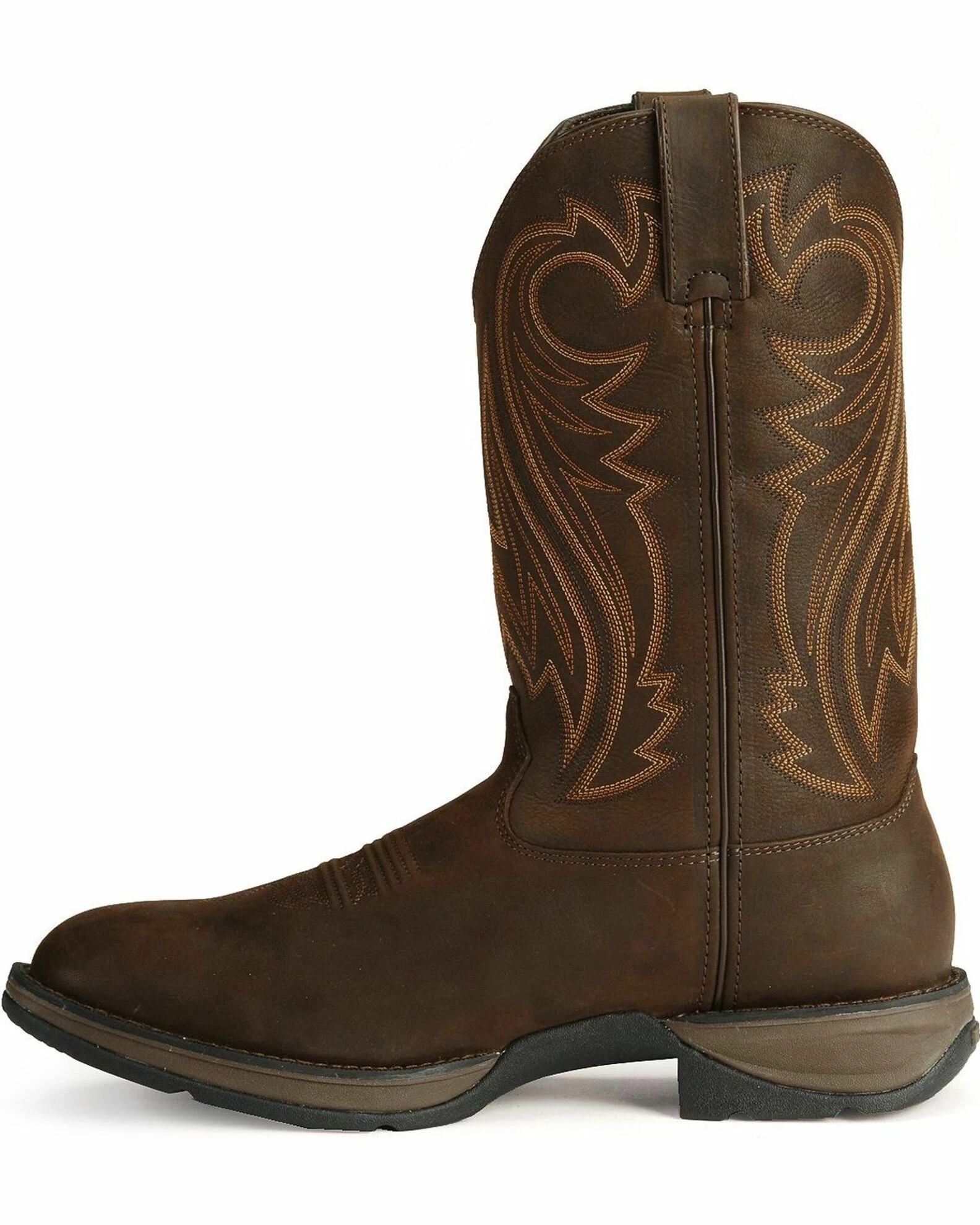 Durango Men's Rebel Round Toe Western Boots Chocolate 3 Durango Men's Rebel Round Toe Western Boots Chocolate - Image 3