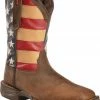 Durango Men's Patriotic Square Toe Western Boots Brown