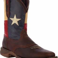Durango Men's Patriotic Single Star Square Toe Western Boots Brown -Durango Shop 038783 41 P1 1