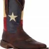 Durango Men's Patriotic Single Star Square Toe Western Boots Brown
