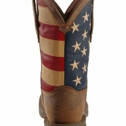 Rebel By Durango Men's Steel Toe American Flag Western Work Boots Brown -Durango Shop 038831 41 BK