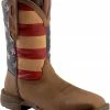 Rebel By Durango Men's Steel Toe American Flag Western Work Boots Brown