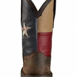 Rebel By Durango Men's Steel Toe Texas Flag Western Boots Brown -Durango Shop 038832 41 BK
