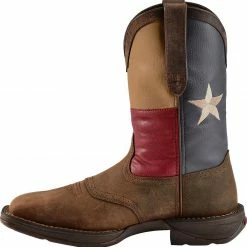 Rebel By Durango Men's Steel Toe Texas Flag Western Boots Brown -Durango Shop 038832 41 LT