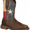 Rebel By Durango Men's Steel Toe Texas Flag Western Boots Brown