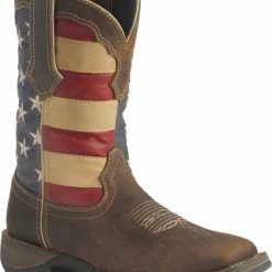Durango Lady Rebel American Flag Cowgirl Boots - Square Toe For Women's
