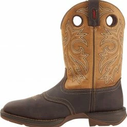 Rebel By Durango Men's Waterproof Steel Toe Western Work Boots Brown -Durango Shop 050Q88 41 LT