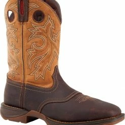Rebel By Durango Men's Waterproof Steel Toe Western Work Boots Brown -Durango Shop 050Q88 41 P1 1