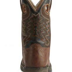 Durango Boys' Lil Rebel Cowboy Boots - Round Toe Chestnut -Durango Shop 053745 92 BK