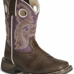 Durango Girls' Purple Cowgirl Boots - Square Toe