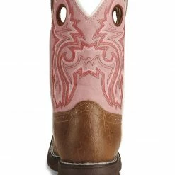 Durango Girls' Pink Cowgirl Boots - Square Toe Tan -Durango Shop 053748 22 BK