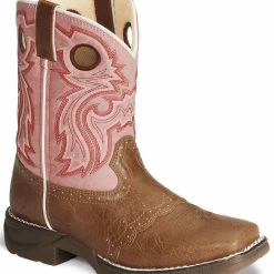 Durango Girls' Pink Cowgirl Boots - Square Toe Tan -Durango Shop 053748 22 P1 1