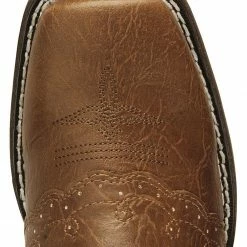 Durango Girls' Pink Cowgirl Boots - Square Toe Tan -Durango Shop 053748 22 TP