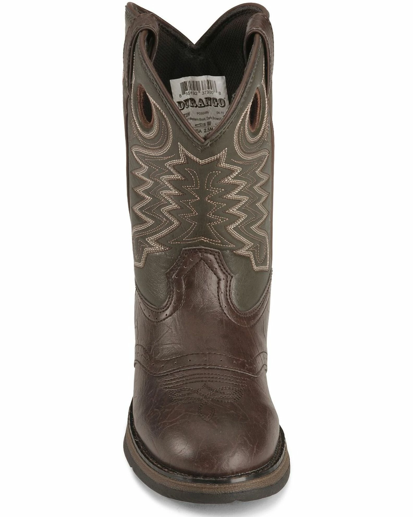 Durango Kid's Rebel Western Boots For Boys' Dark Brown 4 Durango Kid's Rebel Western Boots For Boys' Dark Brown - Image 4