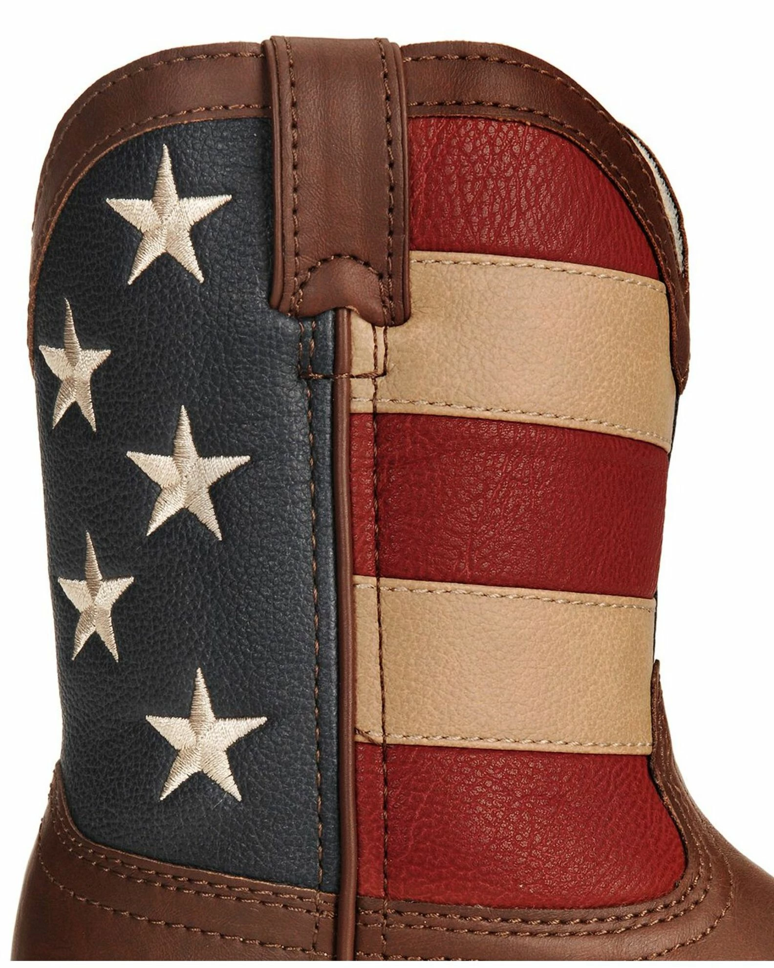 Durango Children's American Flag Cowboy Boots For Boys' Brown 2 Durango Children's American Flag Cowboy Boots For Boys' Brown - Image 2