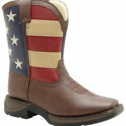 Durango Kid's Flag Western Boots For Youth Boys' Brown -Durango Shop 053J18 41 P1 1