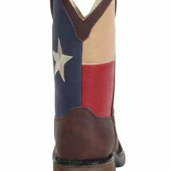 Durango Boys' Texas Flag Western Boots - Square toe Brown -Durango Shop 053J35 41 BK