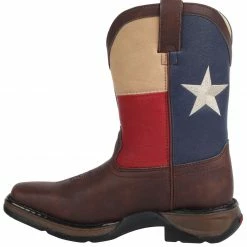Durango Boys' Texas Flag Western Boots - Square toe Brown -Durango Shop 053J35 41 LT