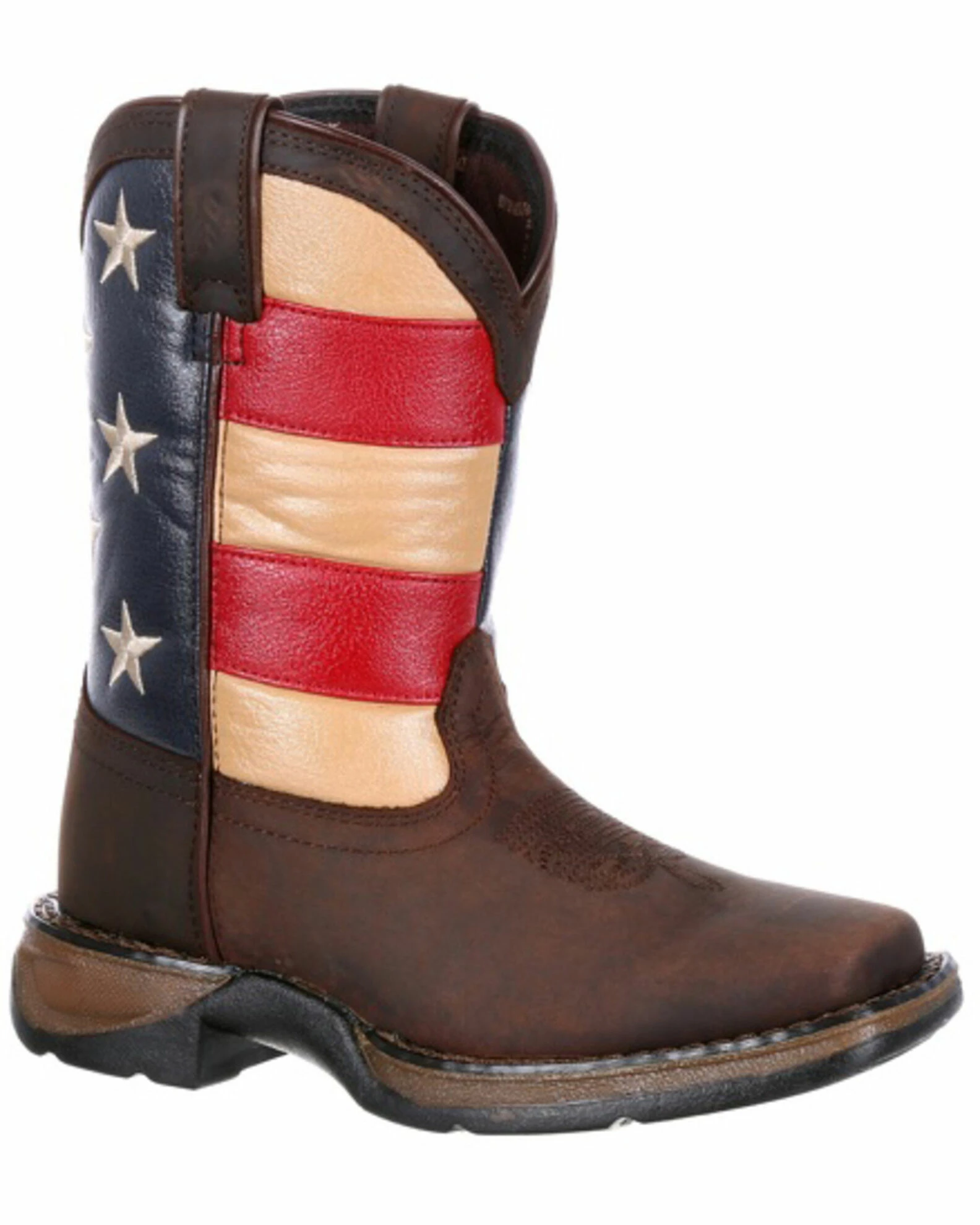 Durango Girls' Lil Rebel Big Kids' Flag Western Boots - Wide Square Toe 1 Durango Girls' Lil Rebel Big Kids' Flag Western Boots - Wide Square Toe