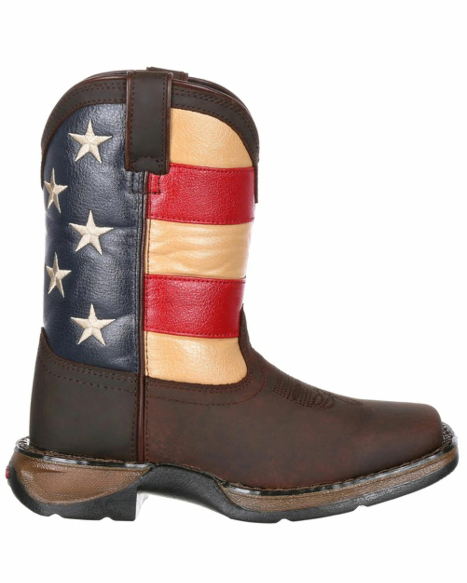Durango Girls' Lil Rebel Big Kids' Flag Western Boots - Wide Square Toe 2 Durango Girls' Lil Rebel Big Kids' Flag Western Boots - Wide Square Toe - Image 2