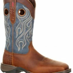 Durango Men's Rebel Pull-On Western Work Boots - Steel Toe Brown