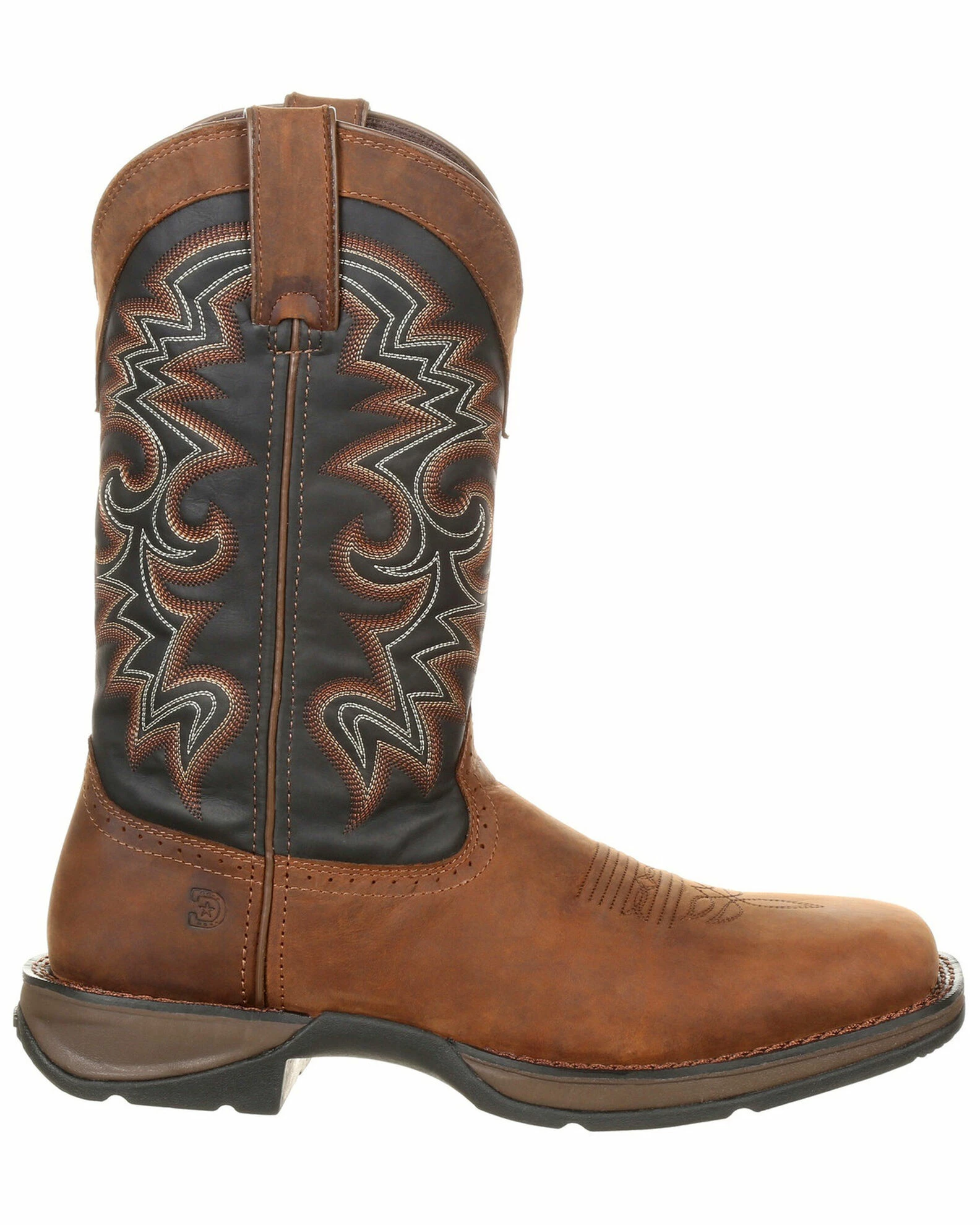 Durango Men's Rebel Pull-On Western Boots - Wide Square Toe Chocolate 2 Durango Men's Rebel Pull-On Western Boots - Wide Square Toe Chocolate - Image 2