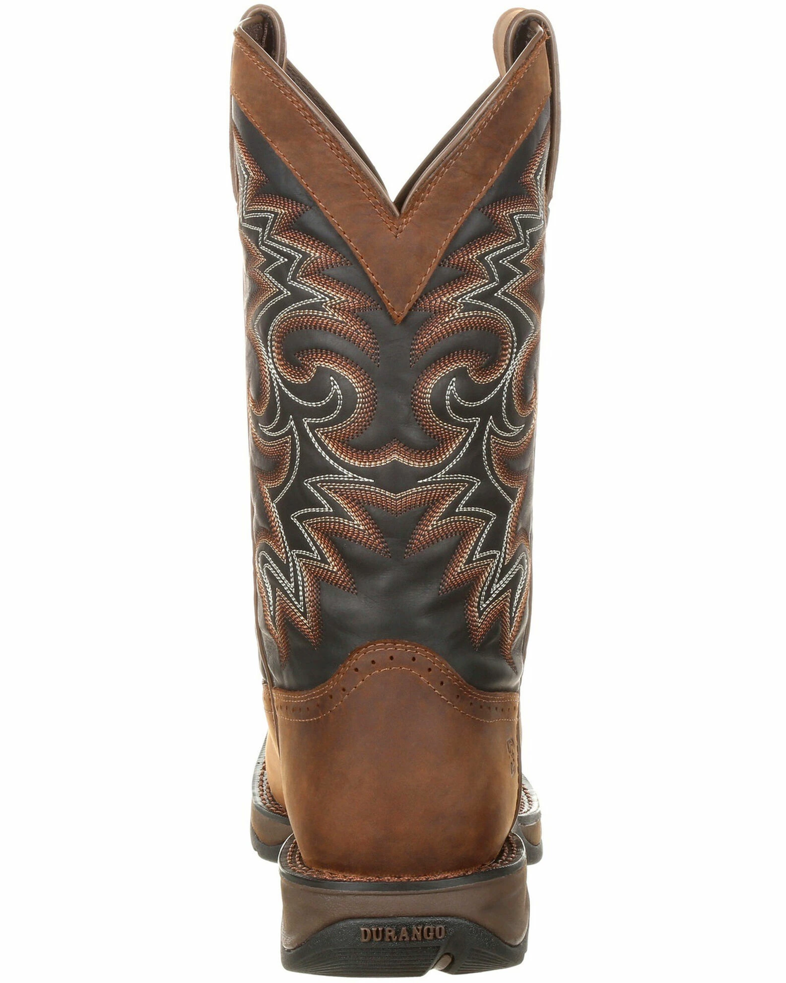 Durango Men's Rebel Pull-On Western Boots - Wide Square Toe Chocolate 4 Durango Men's Rebel Pull-On Western Boots - Wide Square Toe Chocolate - Image 4