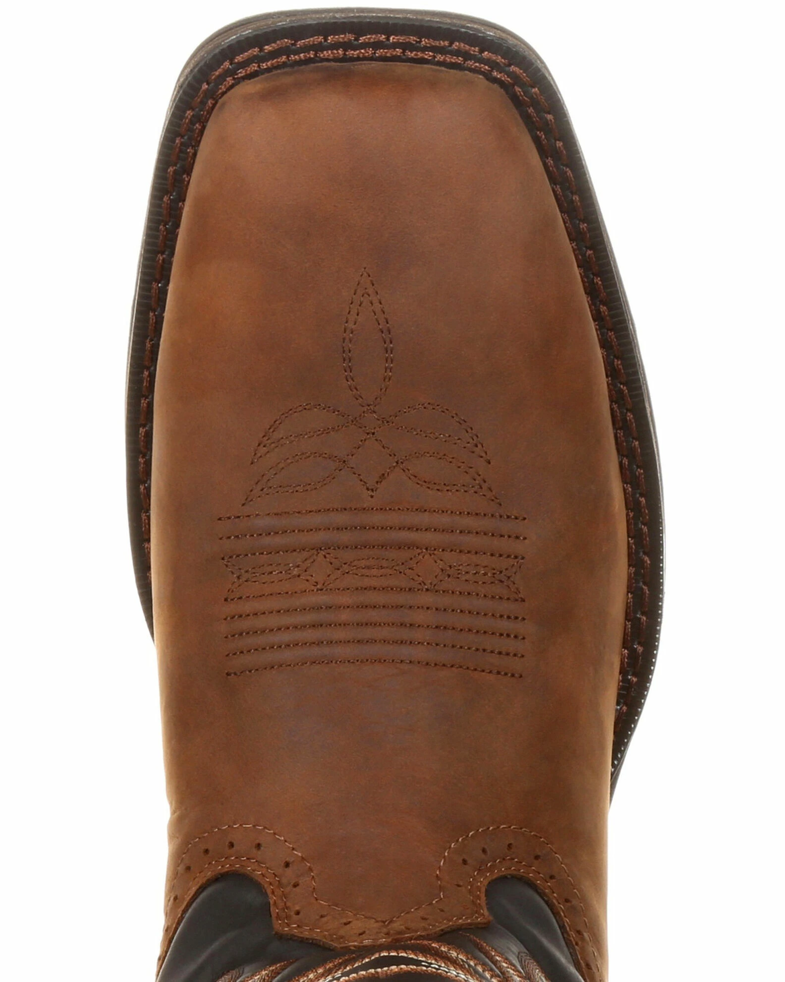Durango Men's Rebel Pull-On Western Boots - Wide Square Toe Chocolate 6 Durango Men's Rebel Pull-On Western Boots - Wide Square Toe Chocolate - Image 6