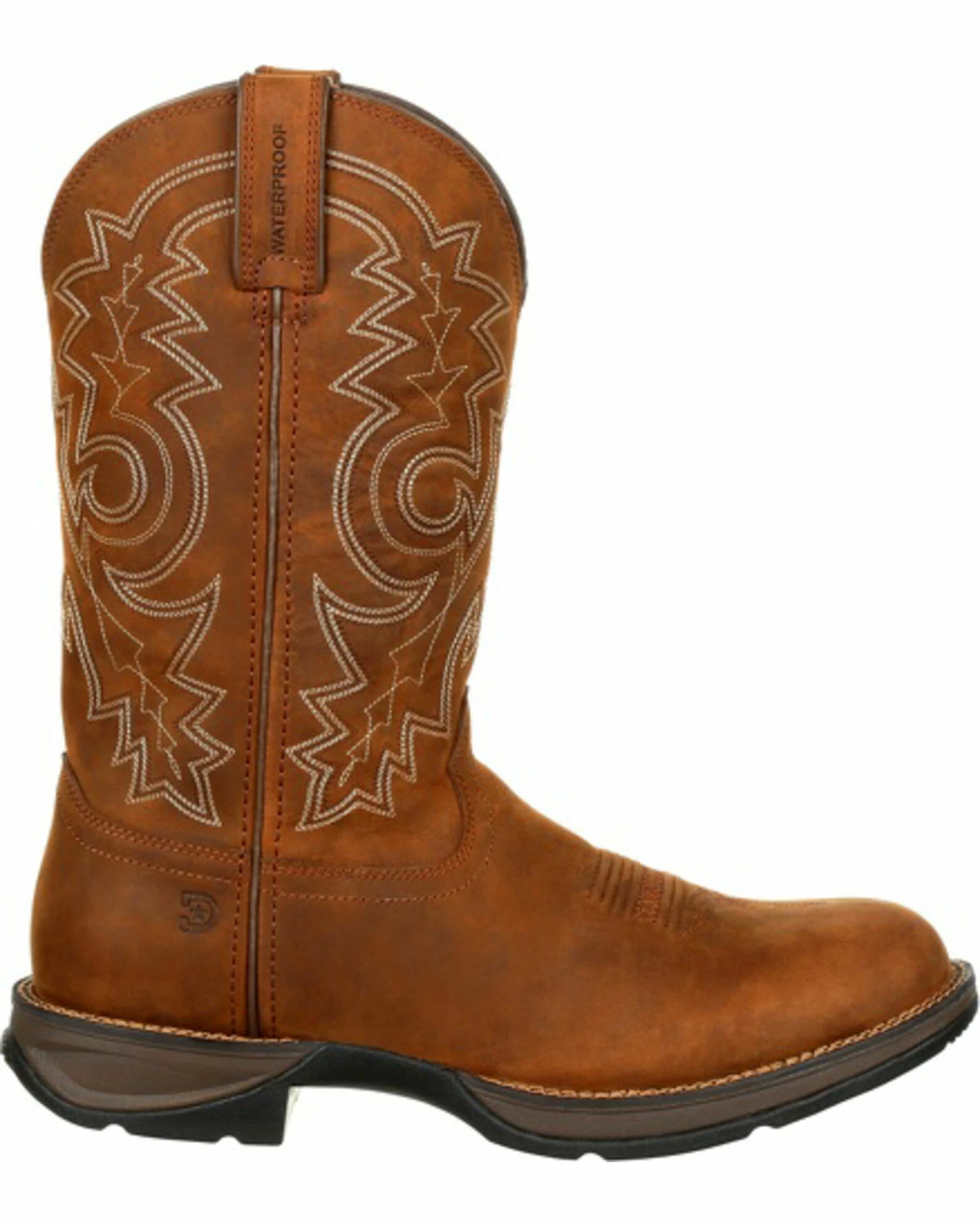Durango Rebel Men's Brown Waterproof Western Boots - Round Toe 2 Durango Rebel Men's Brown Waterproof Western Boots - Round Toe - Image 2
