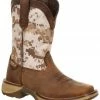 Durango Boys' Lil Rebel Desert Camo Western Boots - Square Toe Brown