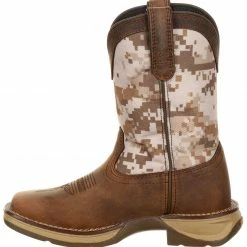 Durango Boys' Lil Rebel Desert Camo Western Boots - Square Toe Brown -Durango Shop 2000248657 200 P3