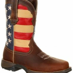 Durango Women's Lady Rebel Patriotic Flag Work Boots - Steel Toe
