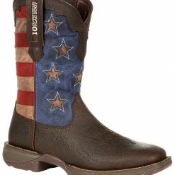 Durango Women's Red, White, & Blue Western Boots - Square Toe