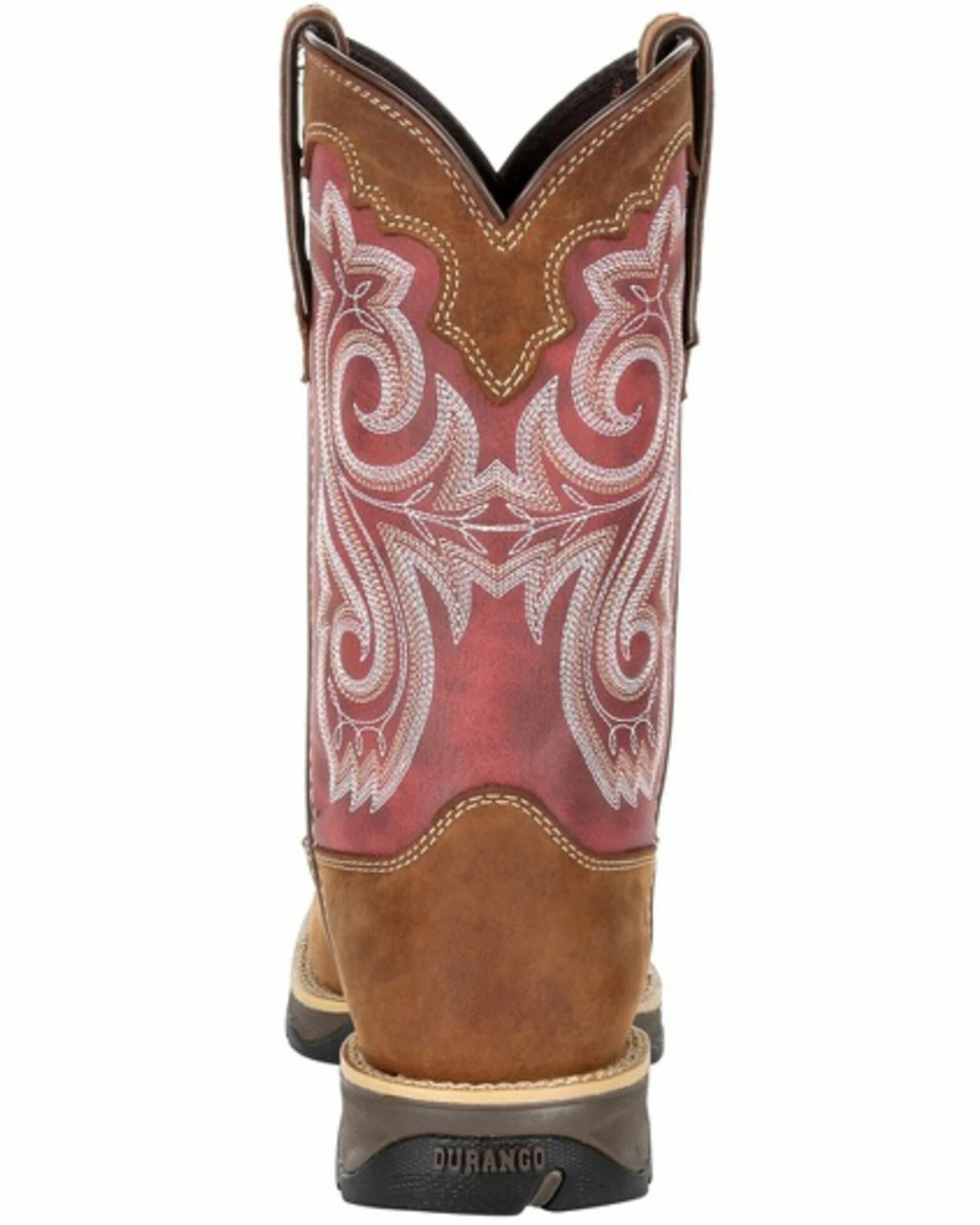 Durango Women's Red Western Boots - Square Toe 4 Durango Women's Red Western Boots - Square Toe - Image 4