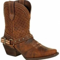 Durango Women's Brown Western Booties - Snip Toe