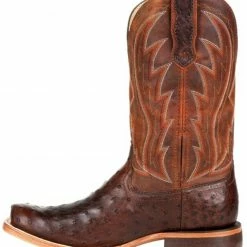 Durango Men's Chestnut Full-Quill Ostrich Western Boots - Square Toe -Durango Shop 2000320679 203 P3