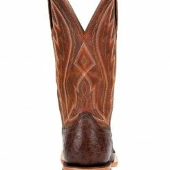 Durango Men's Chestnut Full-Quill Ostrich Western Boots - Square Toe -Durango Shop 2000320679 203 P4