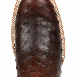 Durango Men's Chestnut Full-Quill Ostrich Western Boots - Square Toe -Durango Shop 2000320679 203 P6