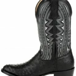 Durango Men's Black Full-Quill Ostrich Western Boots - Round Toe -Durango Shop 2000320680 001 P3