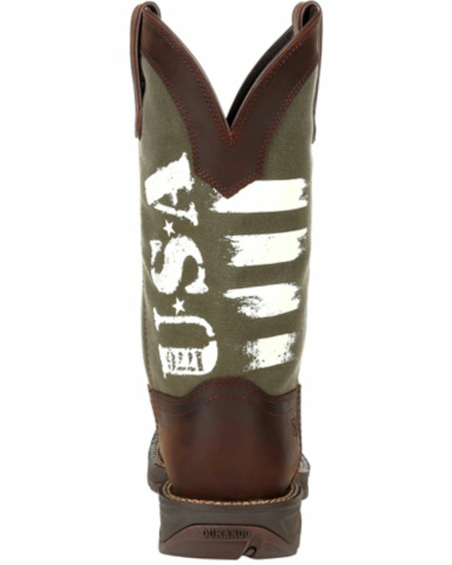 Durango Men's Army Green USA Western Boots - Square Toe 5 Durango Men's Army Green USA Western Boots - Square Toe - Image 5