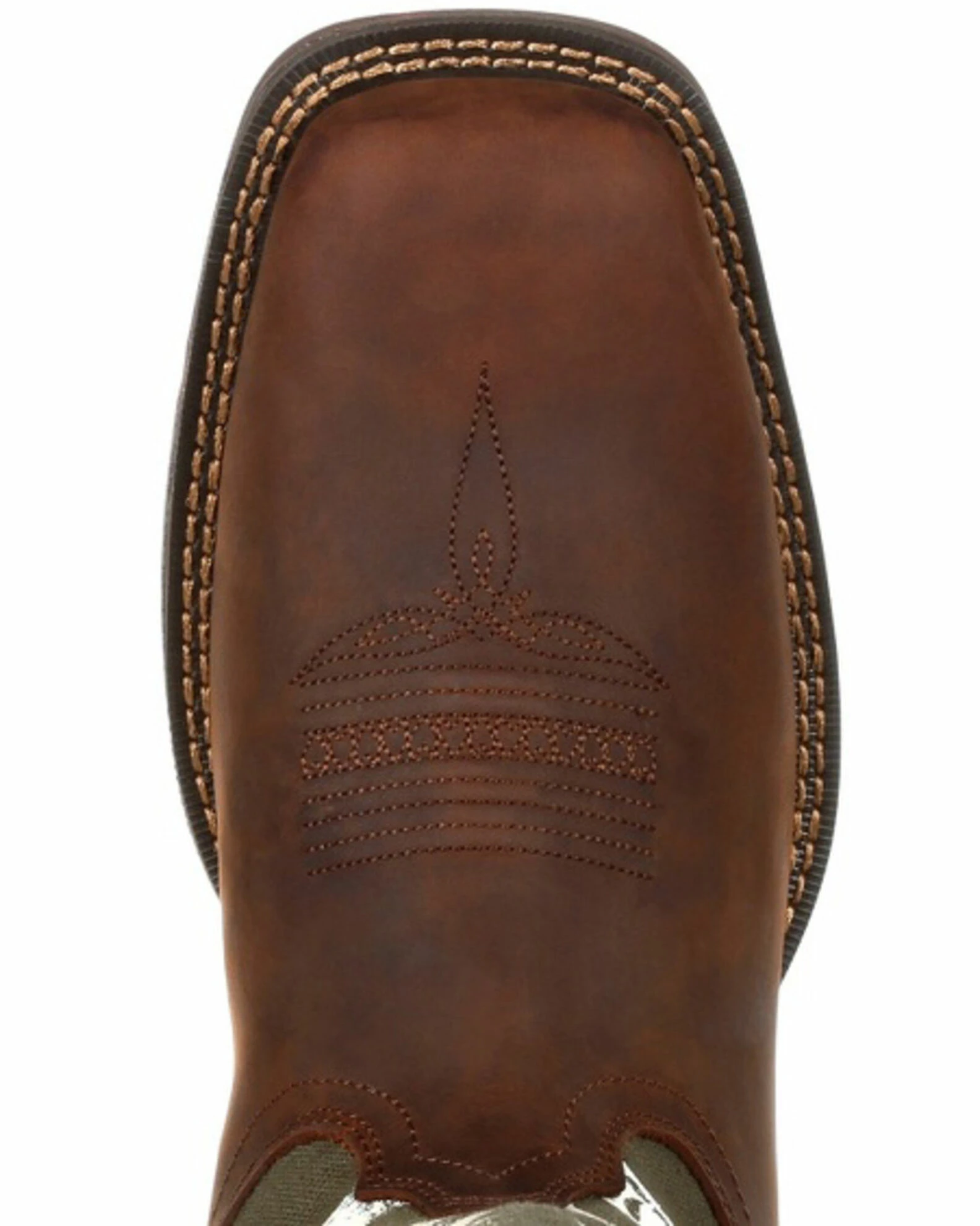 Durango Men's Army Green USA Western Boots - Square Toe 6 Durango Men's Army Green USA Western Boots - Square Toe - Image 6