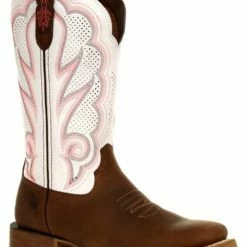 Durango Women's Lady Rebel Western Boots - Wide Square Toe Brown