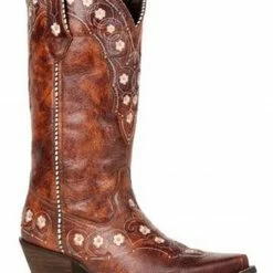Durango Women's Crush Western Boots - Snip Toe Cognac