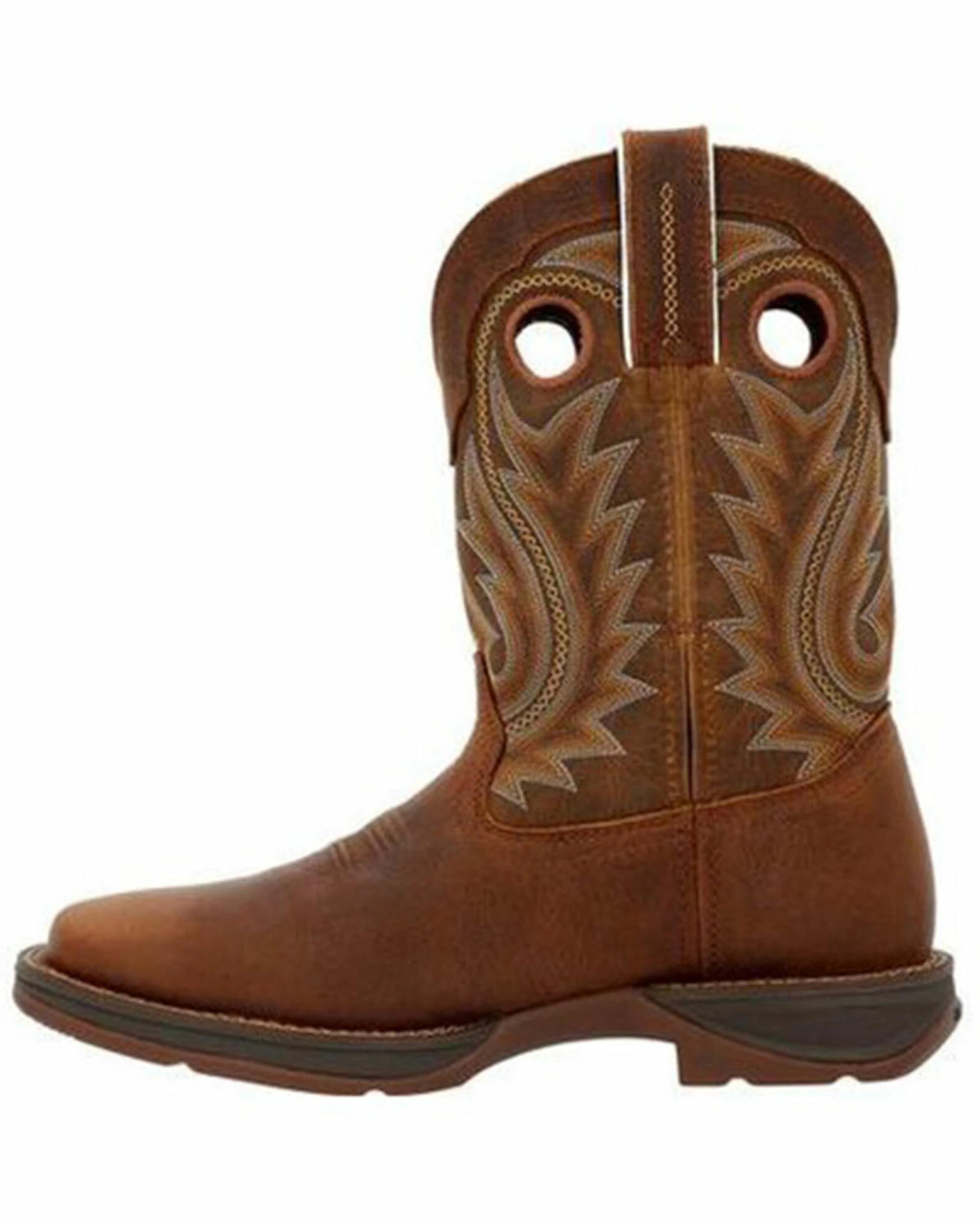 Durango Men's Rebel Chestnut Western Boots - Broad Square Toe 3 Durango Men's Rebel Chestnut Western Boots - Broad Square Toe - Image 3