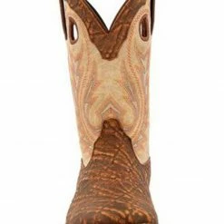 Durango Men's Rebel Tan Elephant Print & Bone Performance Full-Grain Western Boots - Wide Square Toe  -Durango Shop 2000349398 280 P4