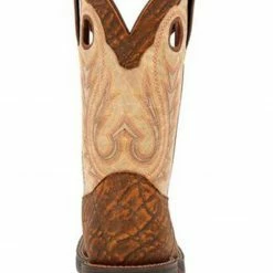 Durango Men's Rebel Tan Elephant Print & Bone Performance Full-Grain Western Boots - Wide Square Toe  -Durango Shop 2000349398 280 P5