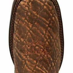 Durango Men's Rebel Tan Elephant Print & Bone Performance Full-Grain Western Boots - Wide Square Toe  -Durango Shop 2000349398 280 P6